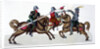 Three knights jousting at a tournament by Friedrich Martin von Reibisch