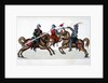 Three knights jousting at a tournament by Friedrich Martin von Reibisch