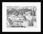 Battle in Jamaica between Christopher Columbus and Francisco Poraz by Theodore de Bry