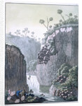 Explorers with Humboldt's expedition at the basalt cliffs at Regla by Gerolamo Fumagalli