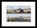Trains on the Liverpool and Manchester Railway by SG Hughes