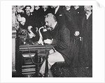 Alexander Graham Bell makes the first telephone call between New York and Chicago by Anonymous