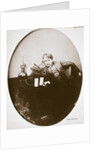 Thomas Alva Edison, American inventor, sitting beside his improved machine by Anonymous