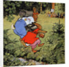 Jumping a stream on the way to school by Fritz Kock-Gotha