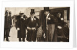 Winston Churchill arriving at the doors of St Margaret's, Westminster, on his wedding day by Anonymous