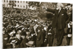 Keir Hardie speaking at a peace rally in Trafalgar Square by S and G