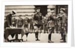 King George V awarding the Victoria Cross to Private Wilfred Edwards by Anonymous