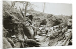 British troops resting in a captured German trench by Anonymous