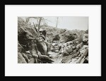 British troops resting in a captured German trench by Anonymous