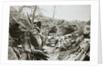 British troops resting in a captured German trench by Anonymous