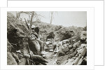 British troops resting in a captured German trench by Anonymous