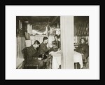 British soldiers in a captured German dugout by Anonymous