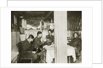 British soldiers in a captured German dugout by Anonymous