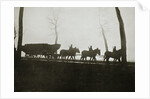 French troops on the road to the trenches by Anonymous