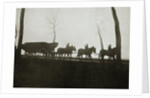 French troops on the road to the trenches by Anonymous