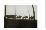 French troops on the road to the trenches by Anonymous