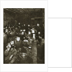 Russian manual labourers eating a meal by Anonymous