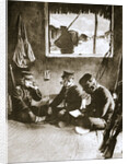Japanese soldier making a telephone call by Anonymous