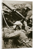 German soldiers manning a machine gun by Anonymous