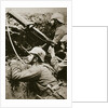 German soldiers manning a machine gun by Anonymous