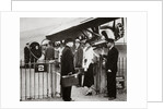 Ford Trimotor plane about to depart from an airfield by Anonymous