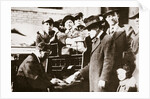 Head of the Anti-Rent League enrolling new members in New York USA by Anonymous