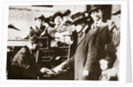Head of the Anti-Rent League enrolling new members in New York USA by Anonymous
