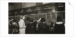 Female workers in the telephone room, New York Stock Exchange by Anonymous