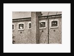 Hunger strikers waving to Christabel Pankhurst from their cells in Holloway Prison by Anonymous