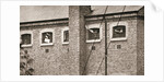 Hunger strikers waving to Christabel Pankhurst from their cells in Holloway Prison by Anonymous