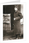 Jessie Kenney, British suffragette, dressed as a telegraph boy by Anonymous