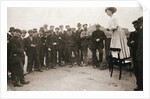 Una Dugdale, British suffragette, campaigning at the Newcastle by-election by Anonymous