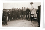 Una Dugdale, British suffragette, campaigning at the Newcastle by-election by Anonymous
