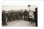 Una Dugdale, British suffragette, campaigning at the Newcastle by-election by Anonymous