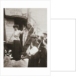Barbara Ayrton, British suffragette, campaigning on the Votes for Women bus by Anonymous