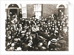 Sylvia Pankhurst, British suffragette, in a bath chair by Anonymous