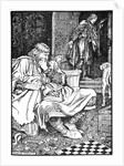 King Canute and Earl Ulf quarrel over chess by Morris Meredith Williams