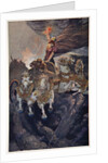Merodach sets forth to attack Tiamat by Ernest Wellcousins