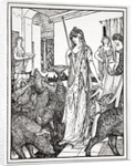 Circe sends the Swine (The Companions of Ulysses) to the Styes by Henry Justice Ford