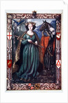 Morgan le Fay with Excalibur by Dora Curtis