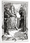 King Anguish gives Isolt to Sir Tristram by Dora Curtis