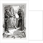 King Anguish gives Isolt to Sir Tristram by Dora Curtis