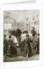 Bluecoat schoolboys showing their drawings to Queen Victoria by Anonymous