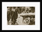 Old Jewish man and his grandson carrying some fowls by Anonymous