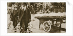 Old Jewish man and his grandson carrying some fowls by Anonymous