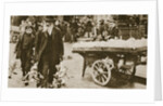 Old Jewish man and his grandson carrying some fowls by Anonymous