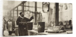 Making money; pots of liquid metal being handled in the melting room by Anonymous
