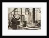 Making money; pots of liquid metal being handled in the melting room by Anonymous