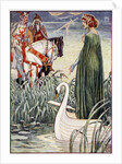 King Arthur asks the Lady of the Lake for the sword Excalibur by Anonymous