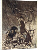 Mime howling 'Ohe! Ohe! Oh! Oh!' by Arthur Rackham